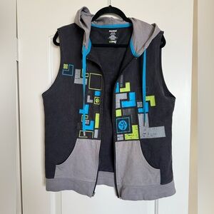 Zumba Fitness Hooded Vest with Blue Trim